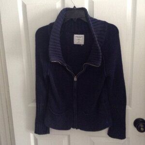 VINTAGE American Eagle S/P Cotton zip rollneck sweater; Y2K, Girlhoodcore, Retro